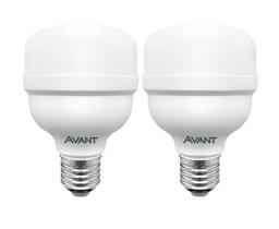 Kit 2 Lâmpadas Led Bulbo Alta Potência 40w Branco Frio E27 Avant