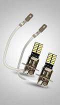 Kit 2 Lâmpadas LED H3 24 SMD 6000K Veicular