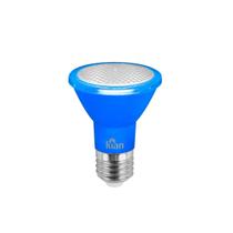 Kit 2 Lâmpadas Led Par 20 6w Bivolt E27 Luz Azul Kian