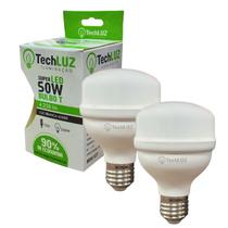 Kit 2 Lâmpadas Led Super Bulbo 50w Alta Potência Bivolt Branco Frio- Techluz Kit 2 Lâmpadas Led Super Bulbo 50w Alta Potência Bivolt Branco Frio- Techluz
