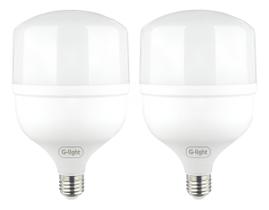 Kit 2 Lâmpadas Led Super Bulbo 60w Alta Potência Bivolt Branco Frio G-Light