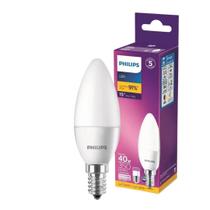 Kit 2 Lampadas Led Vela 3,5W = 40W E14 E27 350Lm Philips