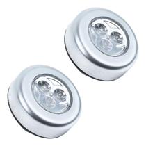 Kit 2 Lâmpadas Luminárias Adesivo Colante Toque Sem Fio Led Kit 2 Lâmpadas Luminárias Adesivo Colante Toque Sem Fio Led