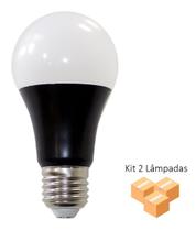 Kit 2 Lâmpadas Luz Negra 9W E27 Bivolt