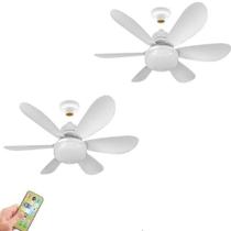 Kit 2 Lâmpadas Para Ventilador De Teto Econômicas Bivolt