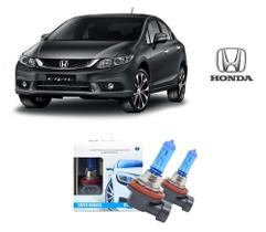 Kit 2 Lampadas Super Brancas para Farol De Milha H11 com 8500K para Honda New Civic ano 2007 a 2020