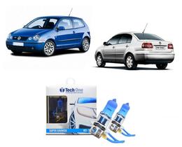Kit 2 Lampadas Super Brancas para Farol De Milha H3 com 8500K para Volkswagen Polo ano 2000 a 2005