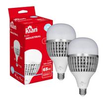 Kit 2 Lâmpadas Super Bulbo Alta Potência Led 65w 6500k Kian Kit 2 Lâmpadas Super Bulbo Alta Potência Led 65w 6500k Kian