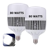 Kit 2 Lâmpadas Super Bulbo Alta Potência Led 80w 6500k Casa Comercio Kit 2 Lâmpadas Super Bulbo Alta Potência Led 80w 6500k Casa Comercio