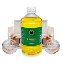 Kit 2 Lamparina Bola + 500ml Fluido Citronela - Velas Bistrot