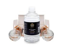 Kit 2 Lamparina Bola + 500ml Fluido Puro