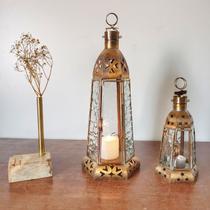 Kit 2 Lamparina Lanterna Marroquina Porta Velas Decorativa Kit 2 Lamparina Lanterna Marroquina Porta Velas Decorativa