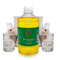 Kit 2 Lamparinas Decorativa Cilí Incolor+ 500Ml De Citronela