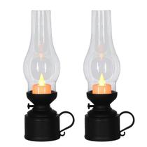 Kit 2 Lamparinas Eletrônica Decorativa Vela Led Branco Quente 24cm - Magizi Kit 2 Lamparinas Eletrônica Decorativa Vela Led Branco Quente 24cm - Magizi
