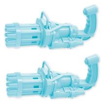 Kit 2 Lança Bolhas de Sabão Pistola Faz Bolhas a Pilhas