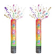 Kit 2 Lança Confetes Papel Colorido Festas Casamento Eventos
