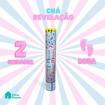 Kit 2 Lança Confetes Para Chá Revelação Menino E Menina 30cm