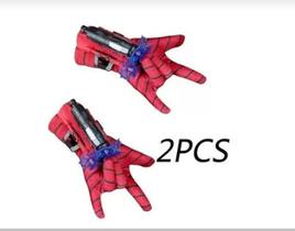Kit 2 Lançador De Teia Dardo + Luva Brinquedo Homem Aranha