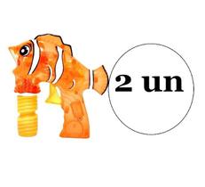 Kit 2 Lanças Bolhas de Sabão Peixe Palhaço Laranja Manual Kit 2 Lanças Bolhas de Sabão Peixe Palhaço Laranja Manual