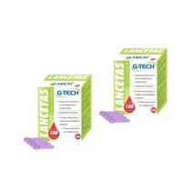 Kit 2 Lanceta Para Lancetadora 30g C/ 100 Lancetas Agulha - G-Tech