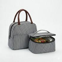 Kit 2 Lancheira Térmica Reforçada Marmita Quente Frio Desenhos Bolsa Termica Modelo:Listra Kit 2 Lancheira Térmica Reforçada Marmita Quente Frio Desenhos Bolsa Termica Modelo:Listra