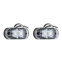 Kit 2 Lanterna Delimitadora Cristal Led 12v 24v Caminhão Baú