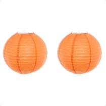 Kit 2 Lanterna Japonesa Papel 40 cm Laranja Kit 2 Lanterna Japonesa Papel 40 cm Laranja
