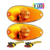KIT 2 Lanterna Lateral Ônibus Bolha 5 Led 12 Volts com Conector