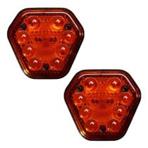 Kit 2 Lanterna Lateral Traseira Meia-luz/freio 8 Led 12/24v