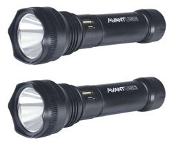 Kit 2 Lanterna Led Adventure Recarregável 3w 6500k Branco Frio 16cm Bivolt 252052370-2 Avant Use