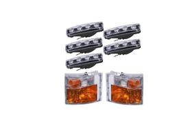 Kit 2 Lanterna Pisca Scanias + 5 Sinaleira Led Tapa Sol