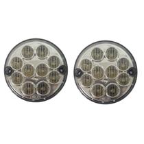 Kit 2 lanterna traseira luz ré ônibus caminhão 96mm cr led