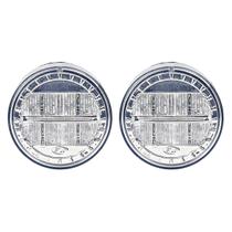 KIT 2 Lanterna Traseira Ônibus Caio 70mm 4 Led Cristal