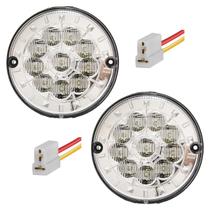 KIT 2 Lanterna Traseira Ônibus Caminhão 125mm 10 LED 24V CR +Conector