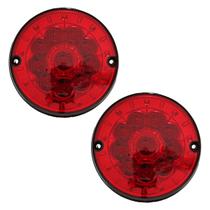 KIT 2 Lanterna Traseira Ônibus Caminhão 125mm 10 LED 24V VM