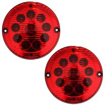 KIT 2 Lanterna Traseira Ônibus Caminhão 155mm 10 LED 24V VM