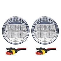 KIT 2 Lanterna Traseira Ônibus Caminhão 70mm 4 Led +Con. Ré