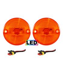 KIT 2 Lanterna Vigia Ônibus 70mm LED BIVOLT Âmbar +Conector KIT 2 Lanterna Vigia Ônibus 70mm LED BIVOLT Âmbar +Conector