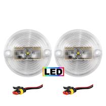 KIT 2 Lanterna Vigia Ônibus 70mm LED BIVOLT Cristal +Conector KIT 2 Lanterna Vigia Ônibus 70mm LED BIVOLT Cristal +Conector