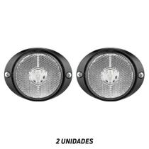 Kit 2 Lanternas Carreta Cristal Dianteira BiVolt Com Flange Kit 2 Lanternas Carreta Cristal Dianteira BiVolt Com Flange