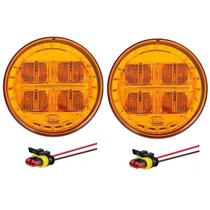Kit 2 Lanternas Dianteira Direc. LED 70mm AM 24V c/chicote