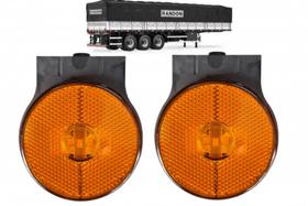 Kit 2 Lanternas Lateral Carreta Randon Led Bivolt Amarela