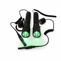 Kit 2 Lanternas LED Luz Verde com Acionador Remoto e Suporte