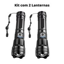 Kit 2 Lanternas T9 Tática Militar Longo Alcance 2750000 Lumens
