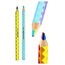 Kit 2 Lápis de Cor Jumbo Sextavado Rainbow Tom Pastel + Neon - BRW Kit 2 Lápis de Cor Jumbo Sextavado Rainbow Tom Pastel + Neon - BRW