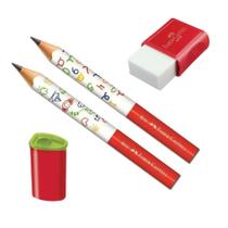 Kit 2 lapis jumbo 1 borracha e 1 apontador- faber castell Kit 2 lapis jumbo 1 borracha e 1 apontador- faber castell