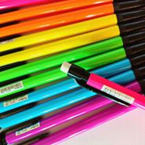 Kit 2 lapiseiras 0.7mm neon com borracha papelaria material escolar útil - Filó Modas