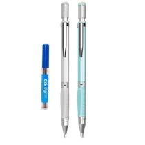 Kit 2 Lapiseiras TECTRIX 2.0mm Azul e Prata + 1 Tubo Grafite