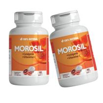 Kit 2 Laranja Moro + Vitamina C 60 Cápsulas Bionutri Peptídeos Bioativos Ácido Ascórbico Colageno