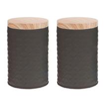 Kit 2 Lata Biscoito Bala Organizador Decorativo Vintage Metal